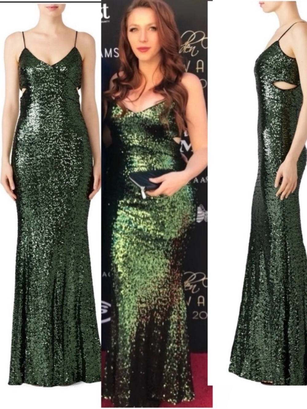 Badgley Mischa
Emerald Sequin Gown size 10